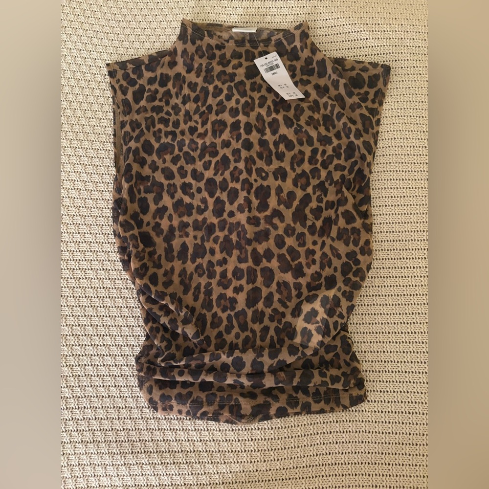 Abercrombie & Fitch Brown Leopard Print Top